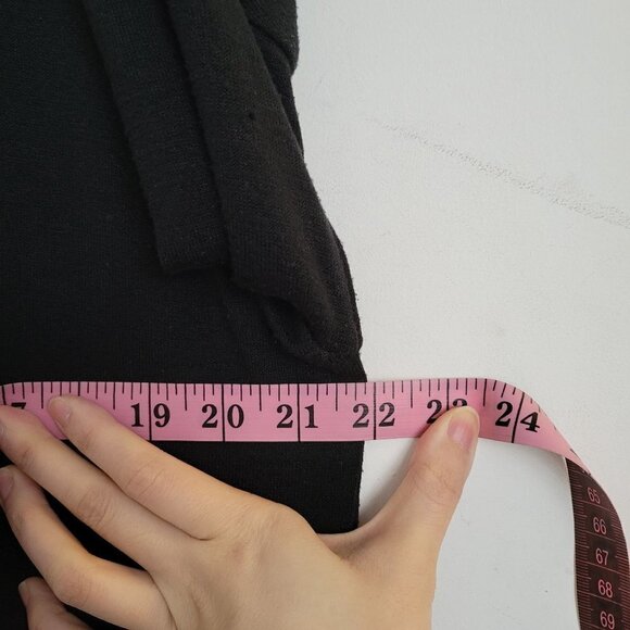 Wilfred Free Black Soft Knit Crewneck Long Sleeve Shift Sweater Dress Size Small - Picture 7 of 11